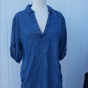 Woman’s Large “loft” denim loungewear dress